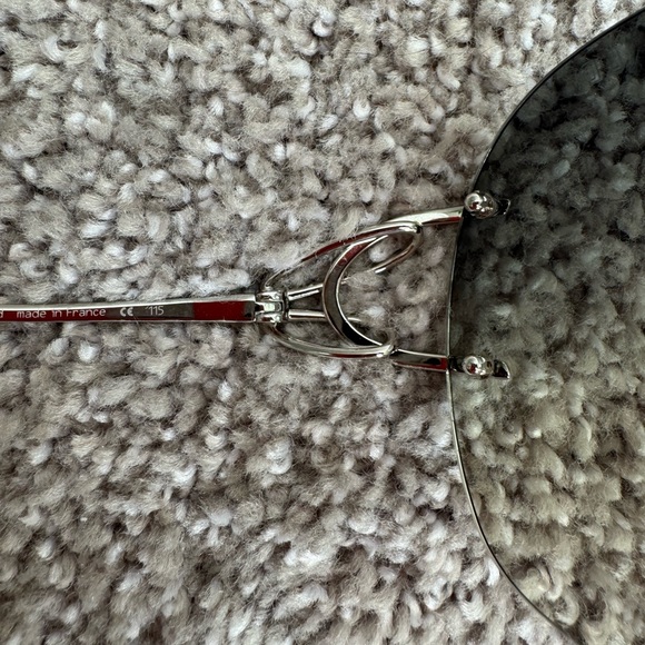 French handmade Fred sunglasses women’s silver arm gradient shield lenses NEW - Picture 8 of 12